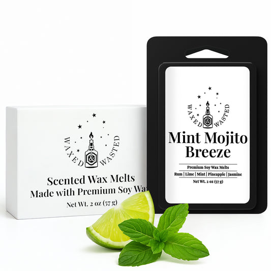 Mint Mojito Wax Melts - Crisp Lime, Cool Mint & Rum Vibes (2oz Snap Cubes)