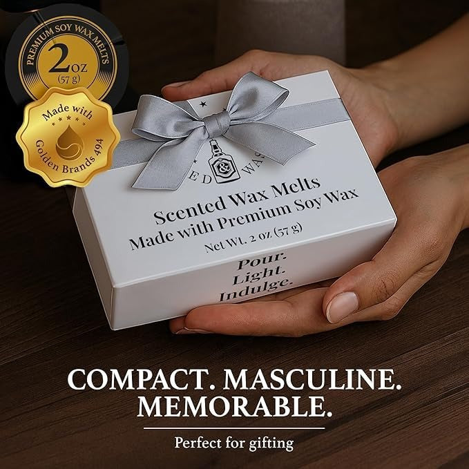 Burnt Sugar Bourbon Wax Melts - Sweet Bourbon, Brown Sugar & Oak Luxury (2oz Snap Cubes)