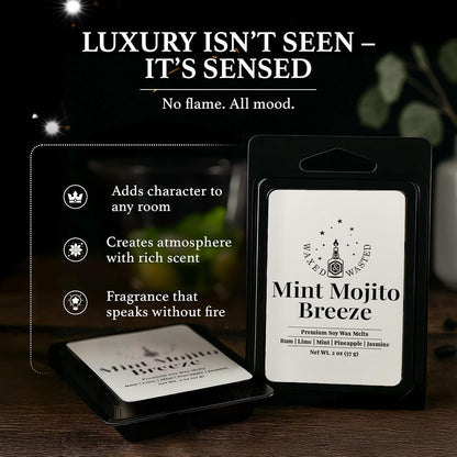 Mint Mojito Wax Melts - Crisp Lime, Cool Mint & Rum Vibes (2oz Snap Cubes)