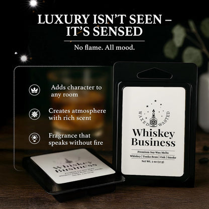 Whiskey Business Wax Melts - Oak & Smoky Vanilla Whiskey Lounge (2oz Snap Cubes)