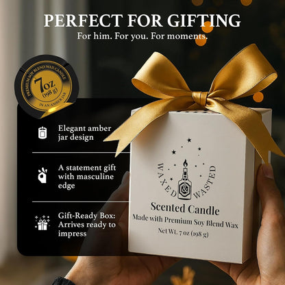 Burnt Sugar Bourbon Candle - A Cozy Pour of Brown Sugar, Butterscotch & Oak (7oz Soy Blend)